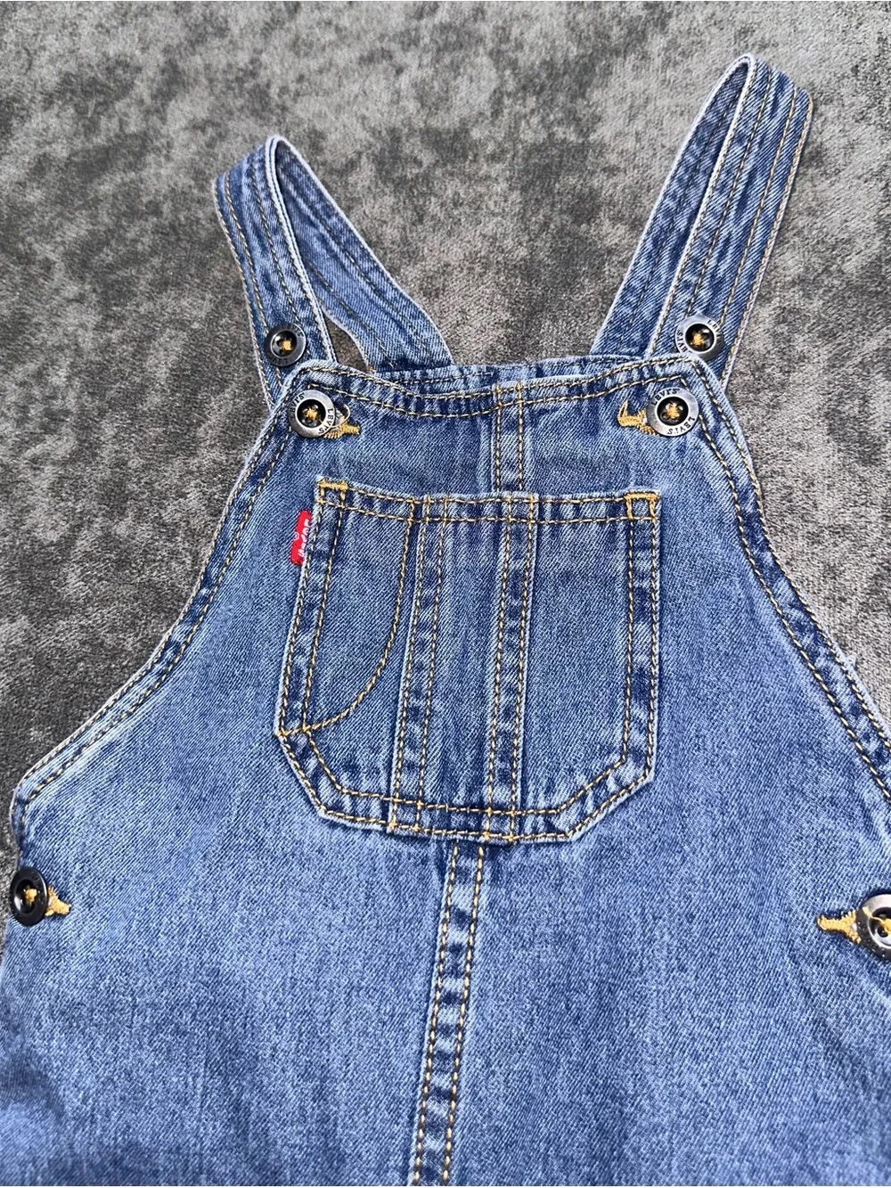 Levi's Kids Light Blue Denim Overalls with Front Pocket